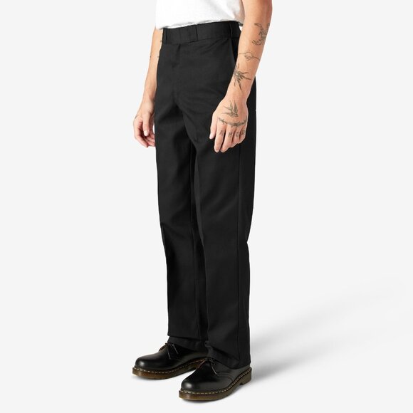 DICKIES 874 Black Polyester Cotton Twill Original Fit Work Pants, Size 28 - Picture 2 of 13